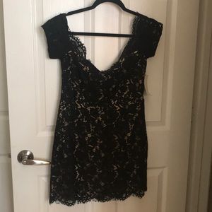 Off the shoulder black dress
